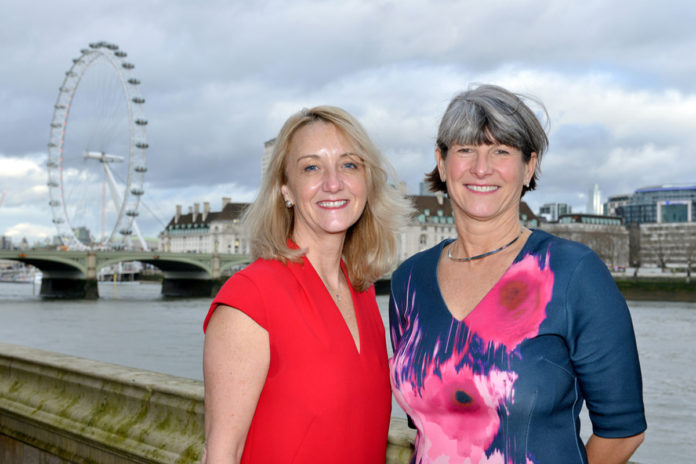 Leigh Jagger and Claire Fennelow at the House of Lords following the EVCOM Fellowship Lunch