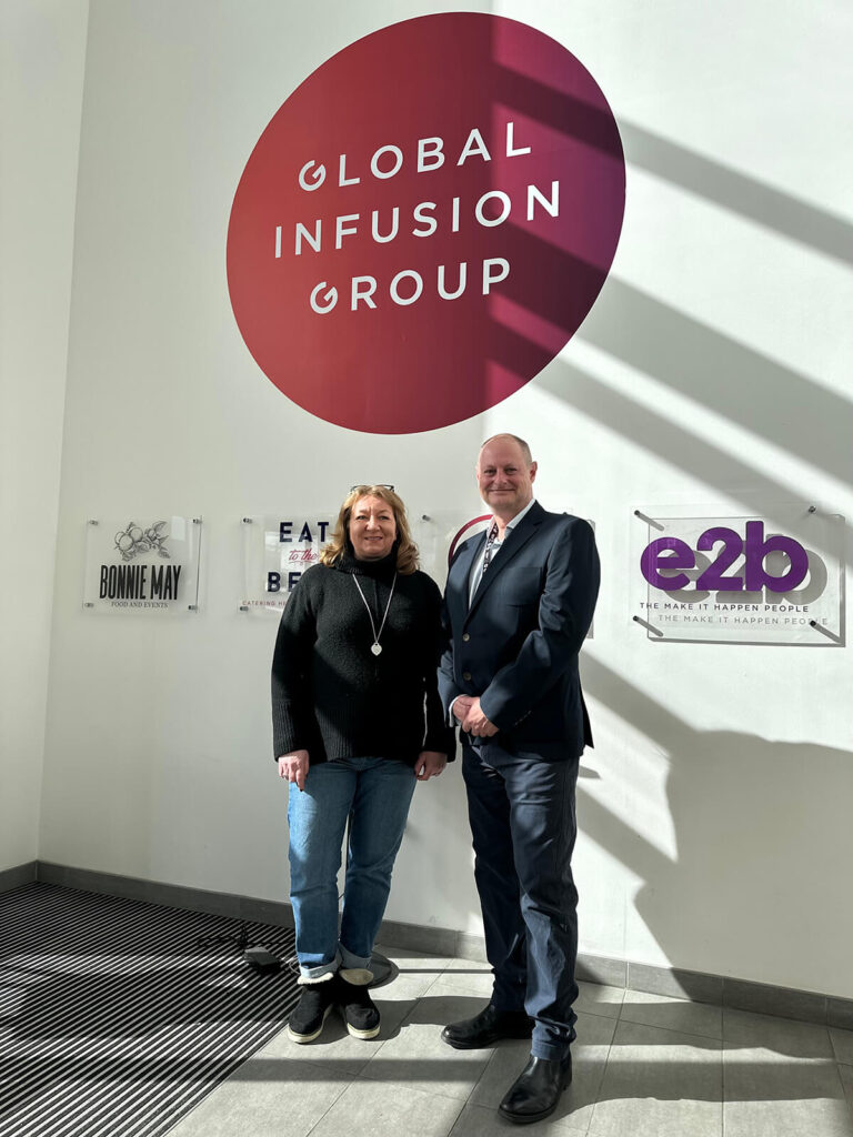 Global Infusion Group's CEO, Bonnie May and managing director, Tim Young pictured at its Aston Clinton headquarters