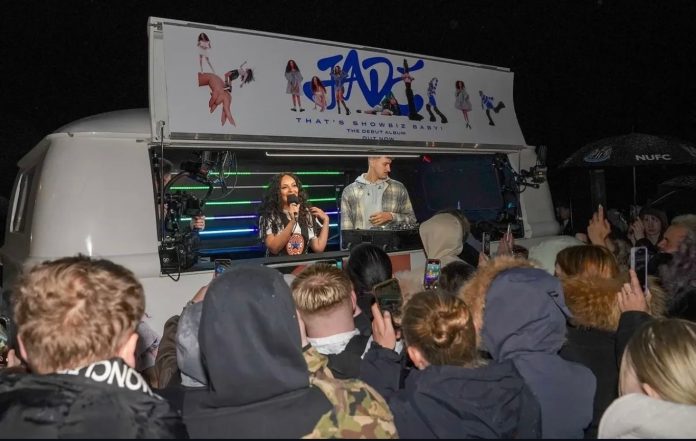 The bug club powers jade thirlwall’s music launch in newcastle with iconic pop up at the angel of the north